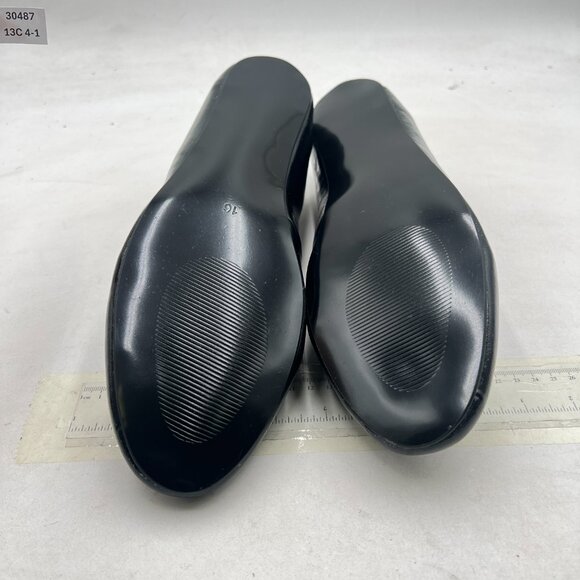 FOWT Black Crisscross Strap Buckle Closed Round Toe Ballet Flats Stylish Shoes - Picture 7 of 8